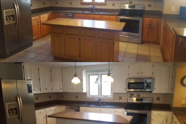 Affordable Kitchen Updating Cabinet Refinishing Idea Painting